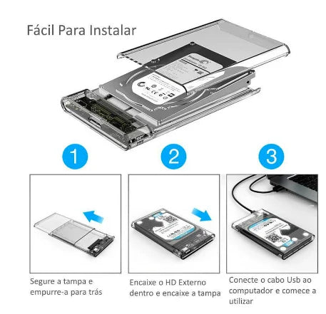 Case Externo HD 2.5" USB 3.0