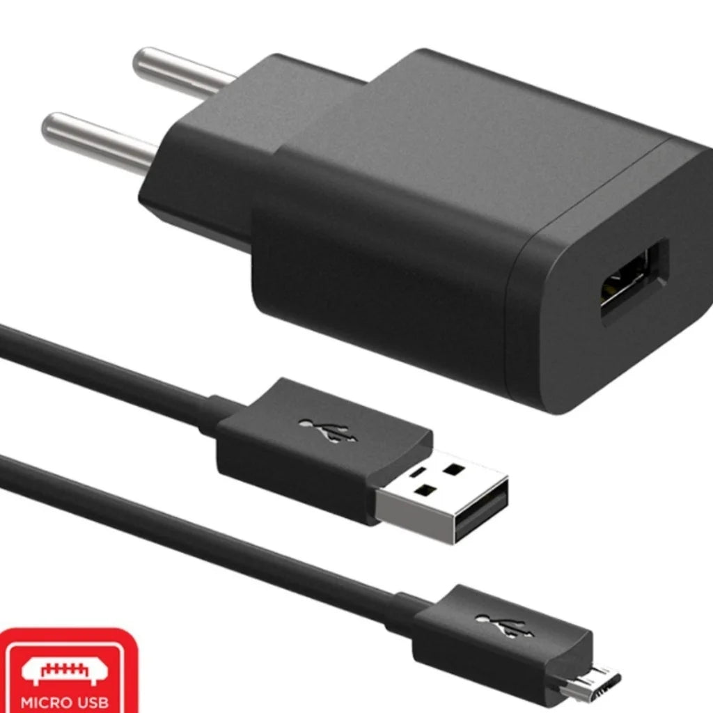 Carregador Turbo Inteligente + V8/Type-C com Cabo Micro USB