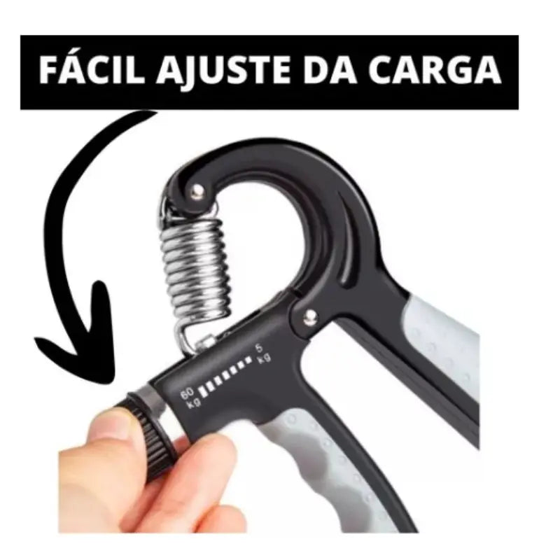 Hand Grip Flexor com Mola Ajustável - Fortalecedor de Mãos e Antebraços