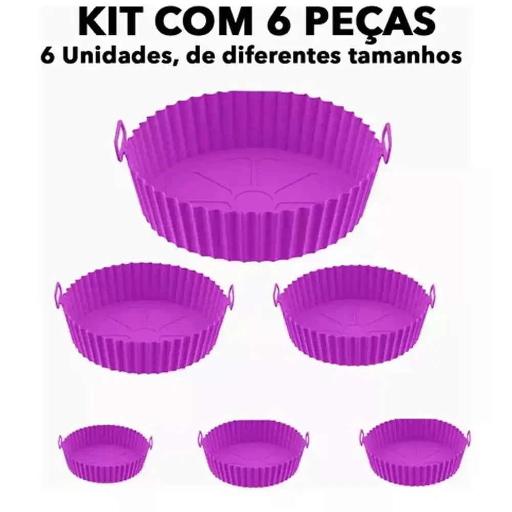 Kit com 6 Capas Protetoras de Silicone para AirFryer