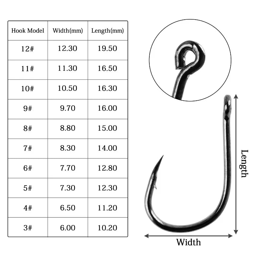 Kit 100 Anzóis Aorace de Aço Carbono para Pesca