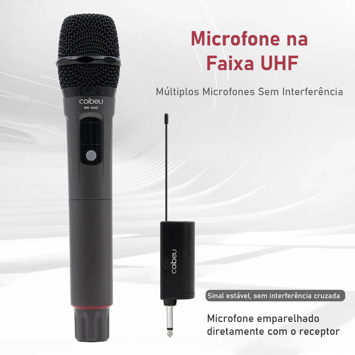 Microfone Sem Fio Profissional para PC Gaming - 210-270V, 10ppm, 40-18000Hz - Microfone Wireless Brasil