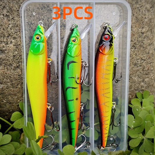 Kit 3 Iscas Minnow Sinking - 12cm 14g