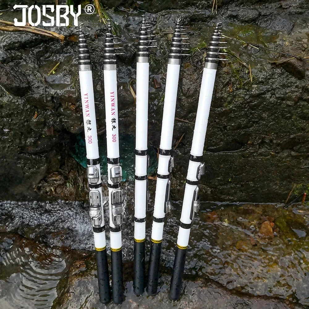 Vara de Pesca Telescópica JOSBY em Fibra de Carbono - 1.5m a 3m