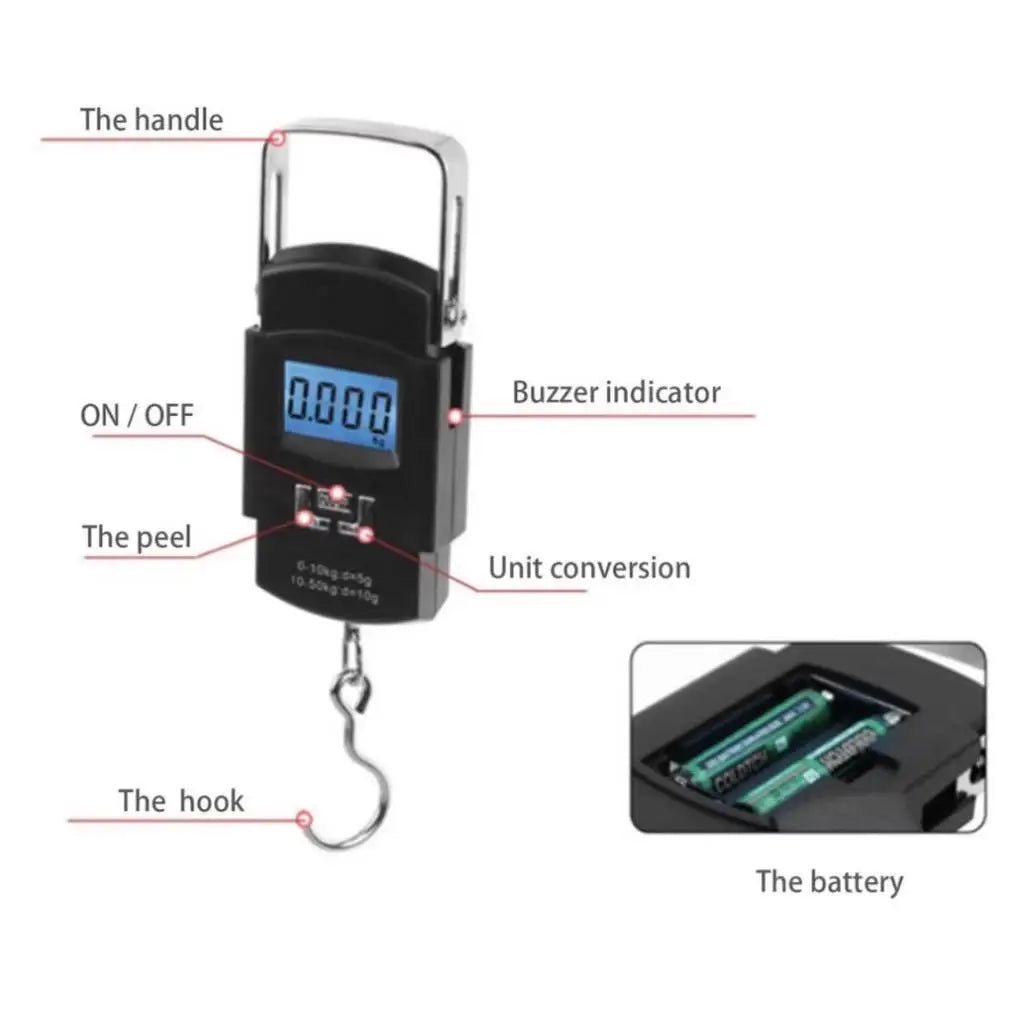 Balança Digital Portátil para Bagagem - Até 50kg